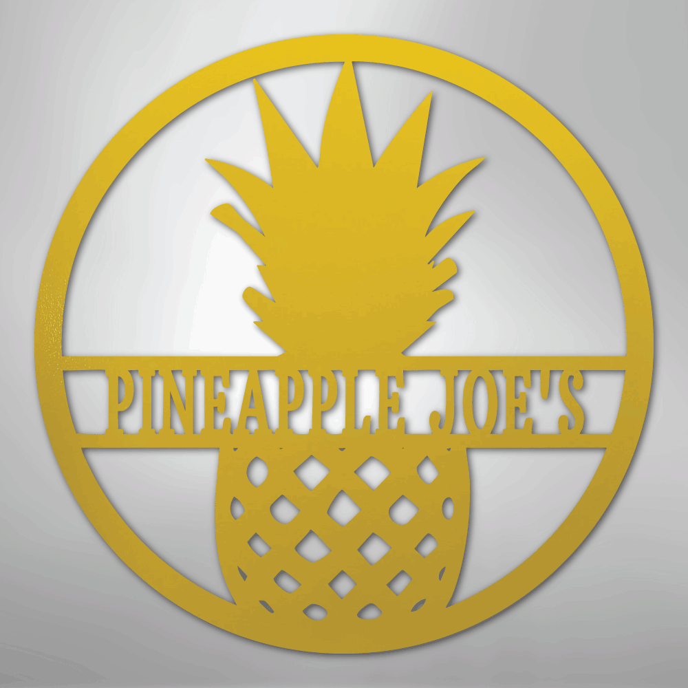 Pineapple Personalized Steel Metal Sign Wall ArtCustomly Gifts