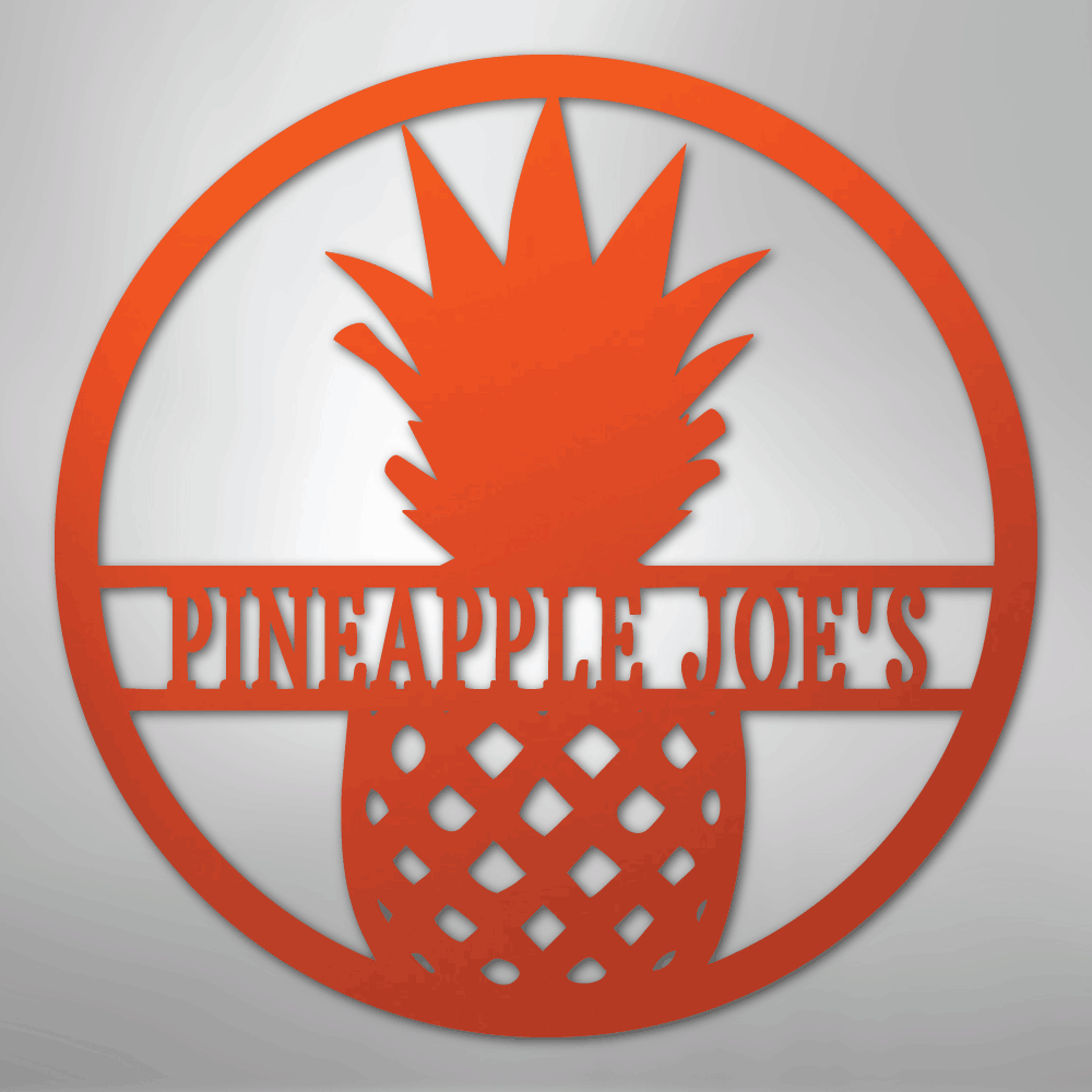 Pineapple Personalized Steel Metal Sign Wall ArtCustomly Gifts