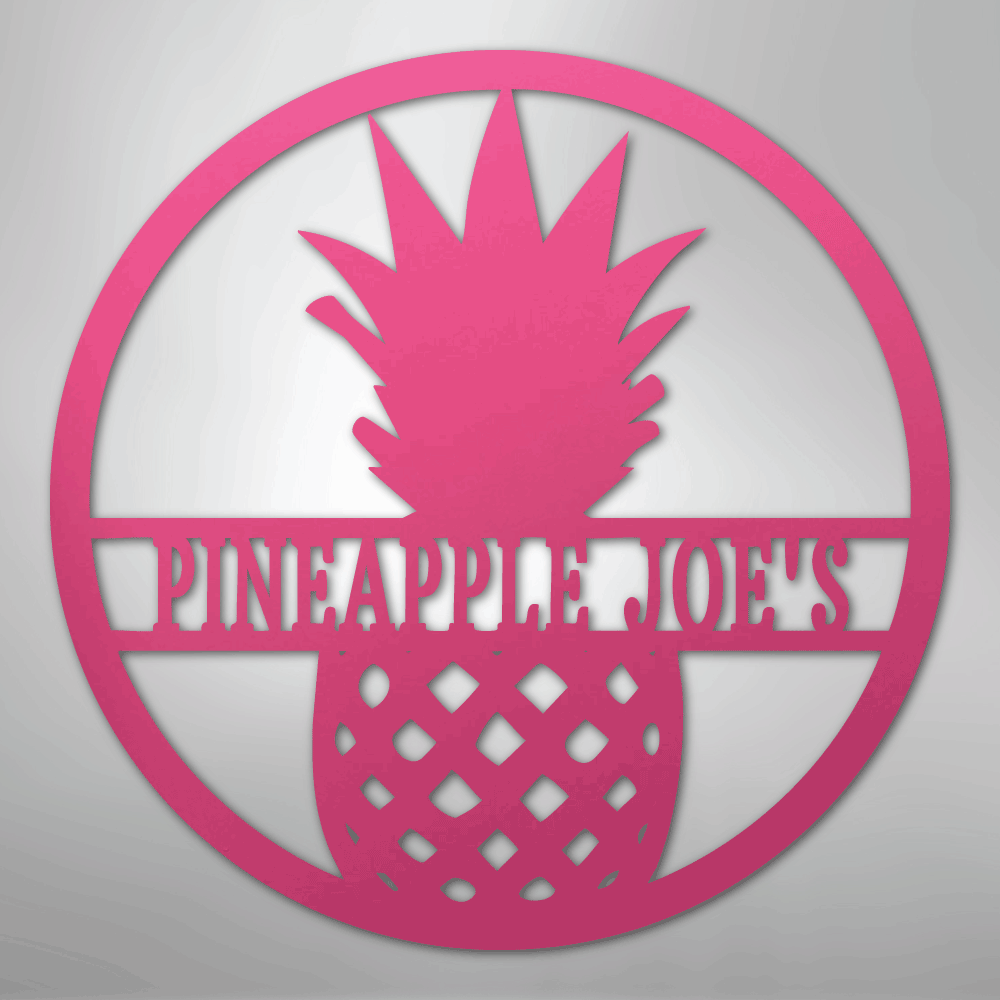 Pineapple Personalized Steel Metal Sign Wall ArtCustomly Gifts