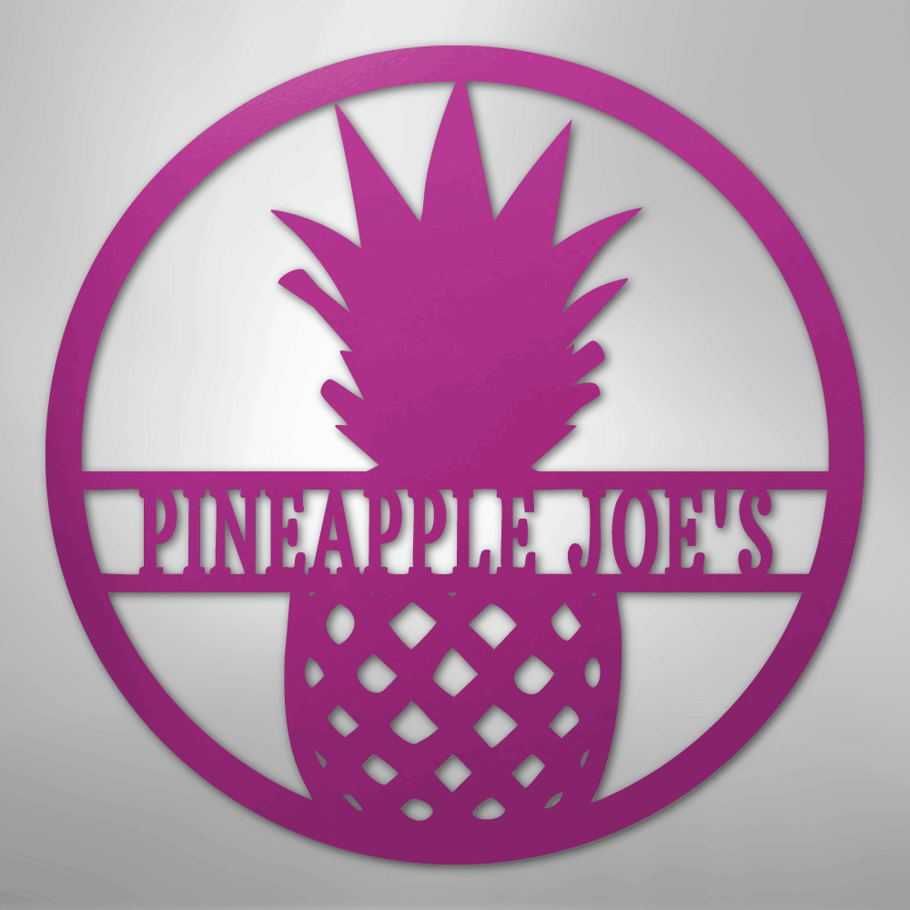 Pineapple Personalized Steel Metal Sign Wall ArtCustomly Gifts