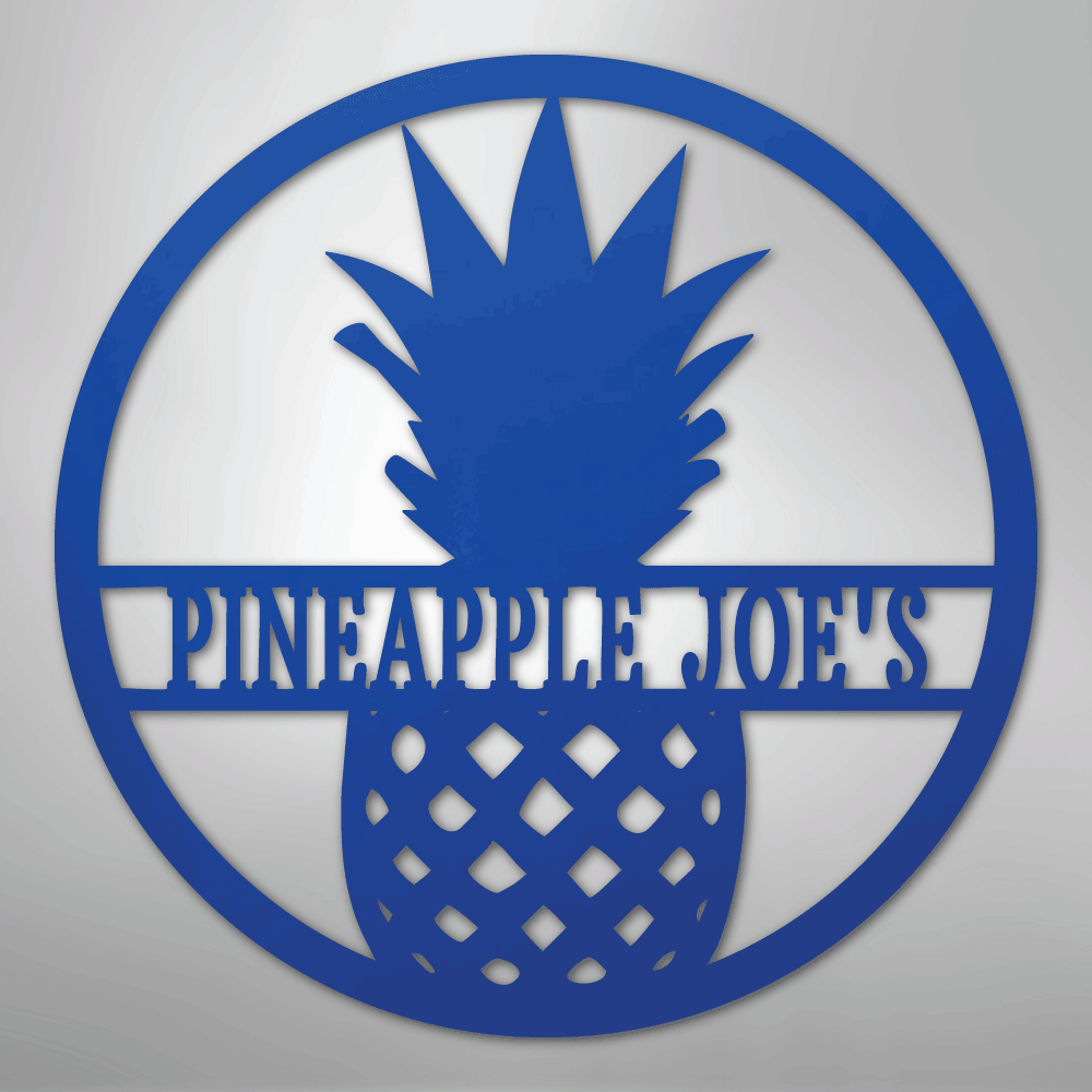 Pineapple Personalized Steel Metal Sign Wall ArtCustomly Gifts