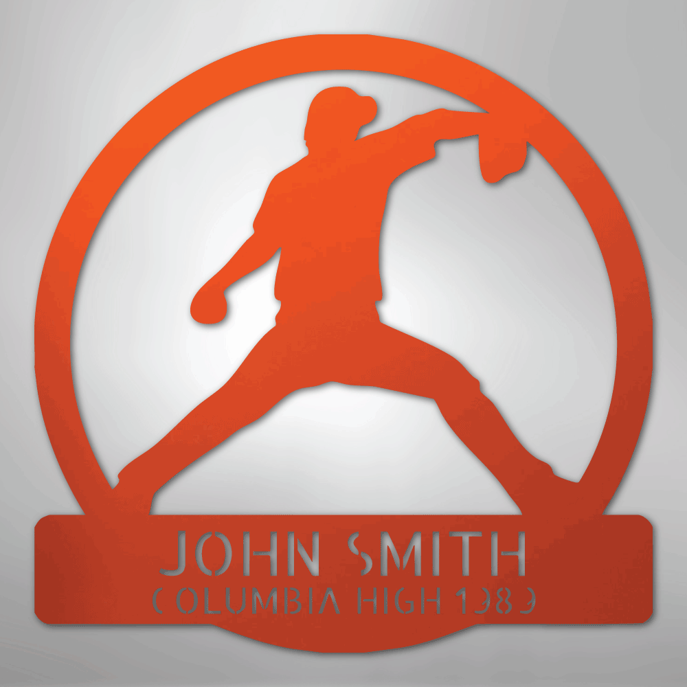 Pitch Perfect Baseball Personalized Steel Metal Sign Wall ArtCustomly Gifts