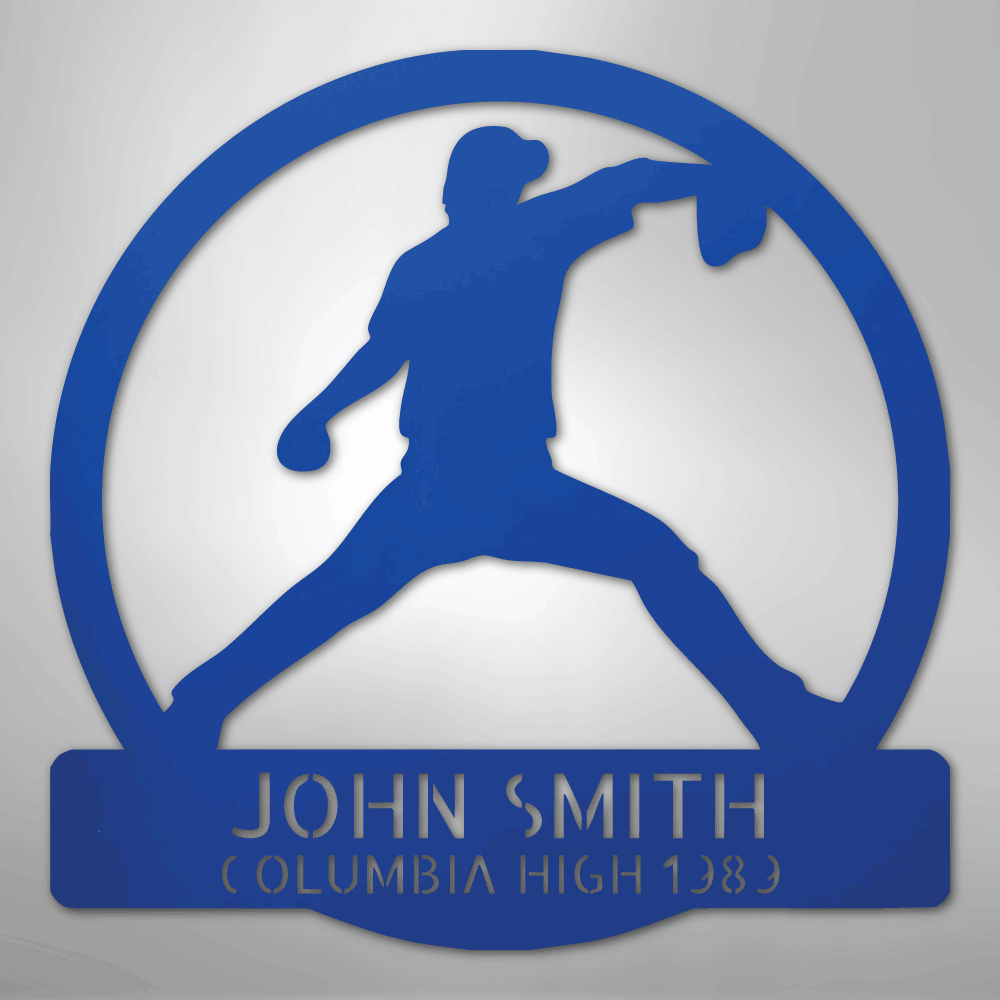 Pitch Perfect Baseball Personalized Steel Metal Sign Wall ArtCustomly Gifts