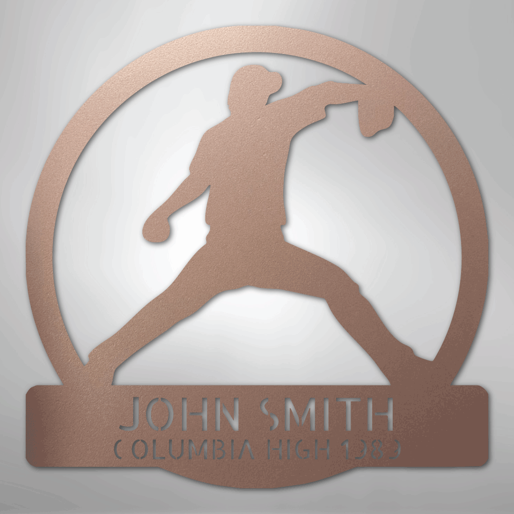 Pitch Perfect Baseball Personalized Steel Metal Sign Wall ArtCustomly Gifts