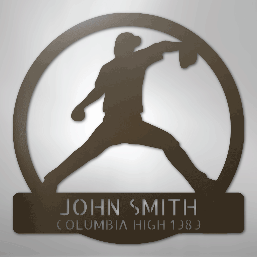 Pitch Perfect Baseball Personalized Steel Metal Sign Wall ArtCustomly Gifts