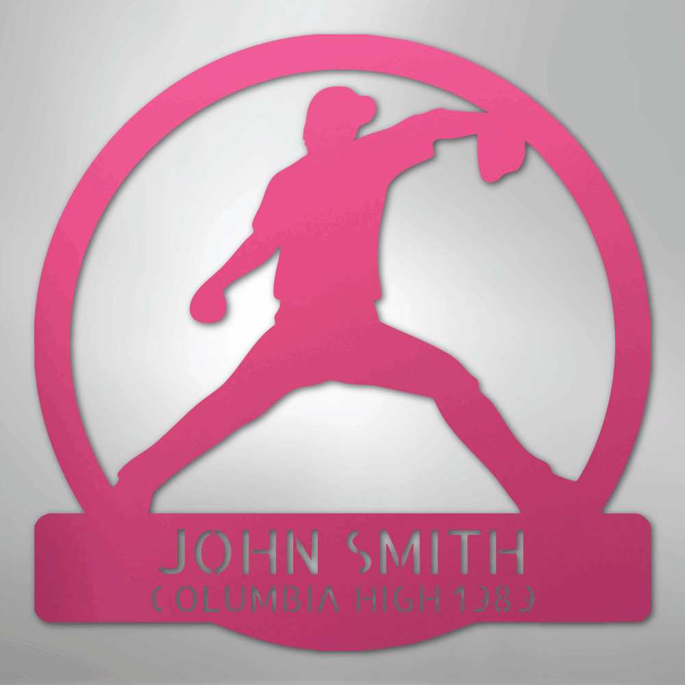 Pitch Perfect Baseball Personalized Steel Metal Sign Wall ArtCustomly Gifts