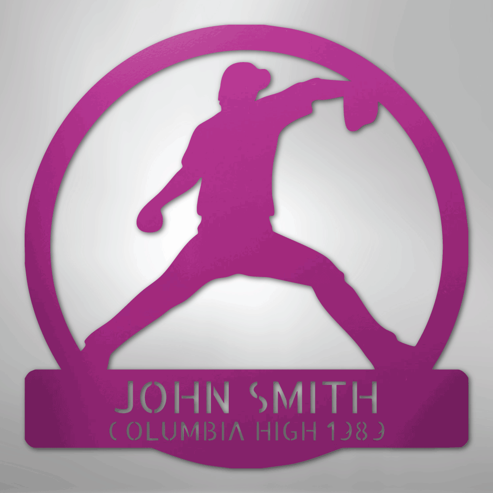 Pitch Perfect Baseball Personalized Steel Metal Sign Wall ArtCustomly Gifts