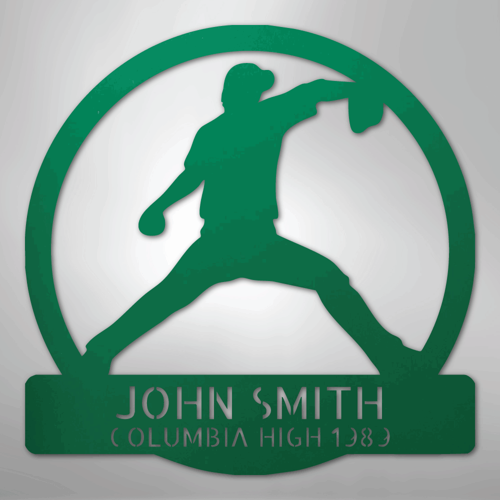 Pitch Perfect Baseball Personalized Steel Metal Sign Wall ArtCustomly Gifts
