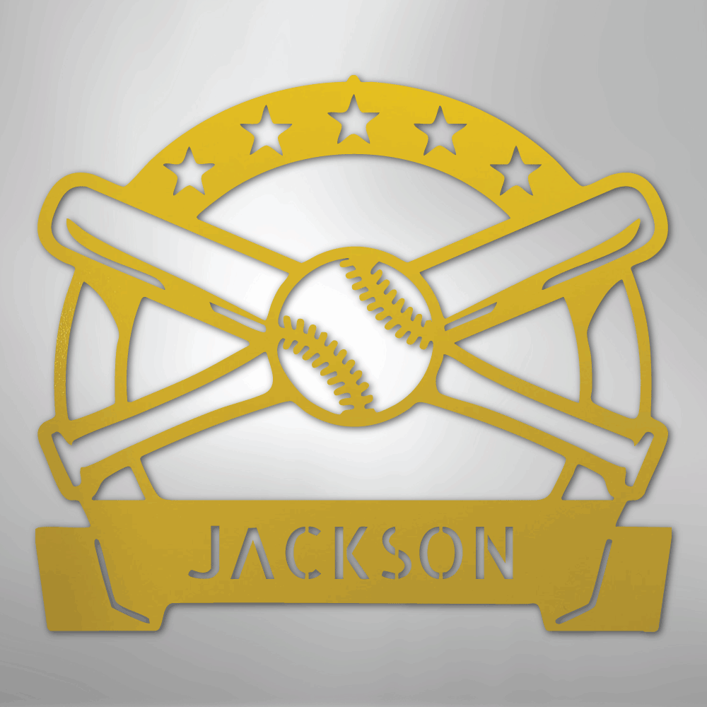 Play Ball Baseball Personalized - Steel Metal Sign Wall ArtCustomly Gifts