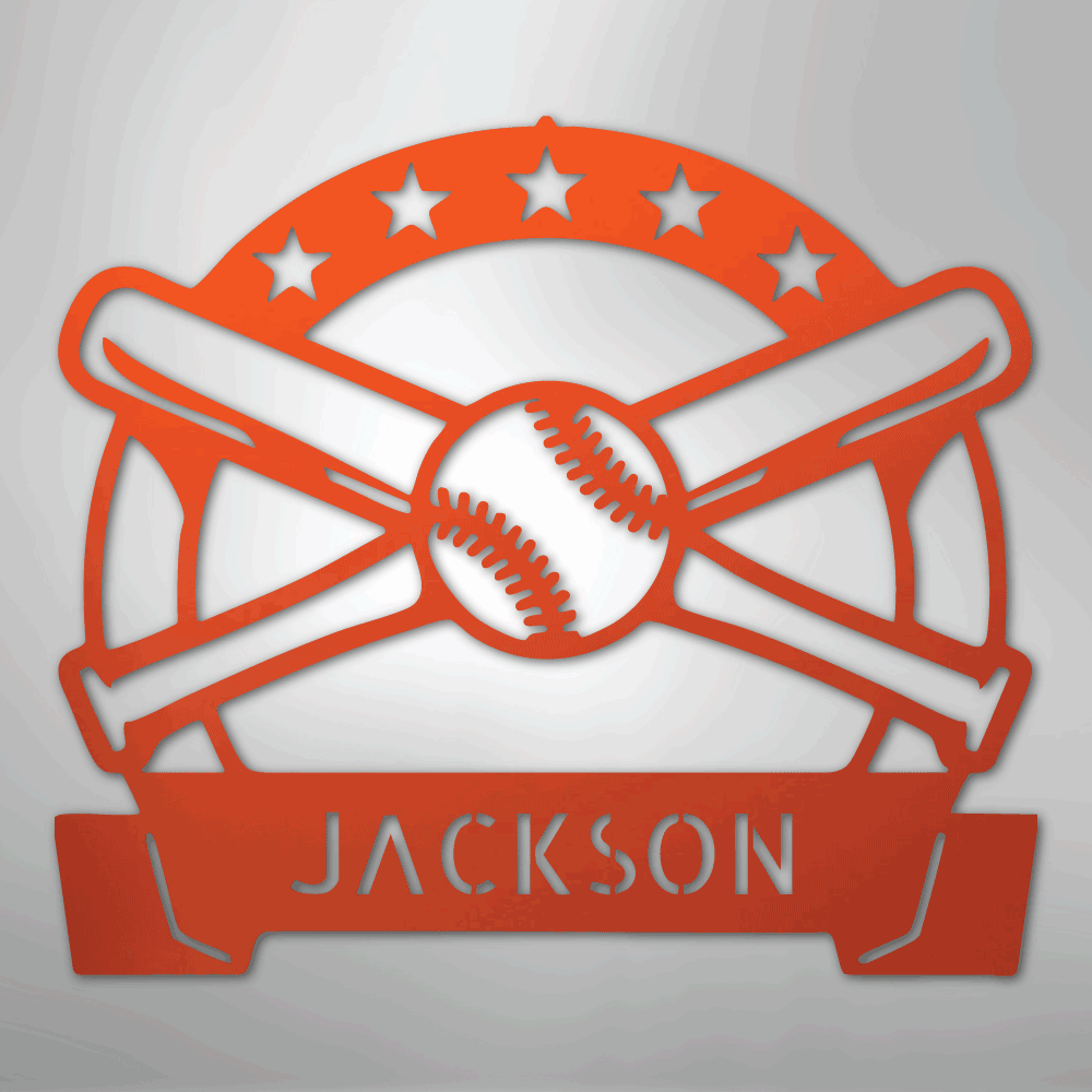 Play Ball Baseball Personalized - Steel Metal Sign Wall ArtCustomly Gifts