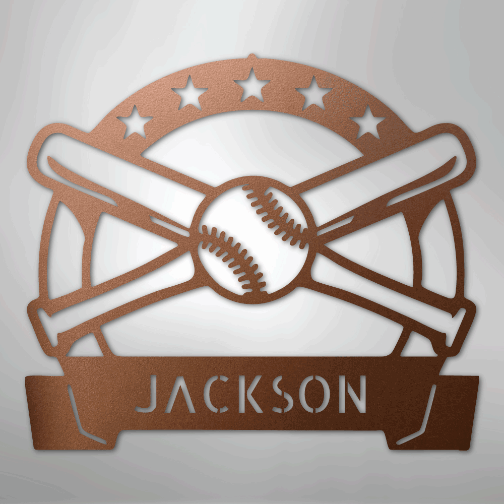 Play Ball Baseball Personalized - Steel Metal Sign Wall ArtCustomly Gifts