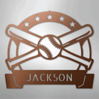 Play Ball Baseball Personalized - Steel Metal Sign Wall ArtCustomly Gifts