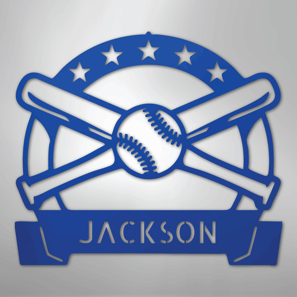 Play Ball Baseball Personalized - Steel Metal Sign Wall ArtCustomly Gifts