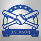Play Ball Baseball Personalized - Steel Metal Sign Wall ArtCustomly Gifts