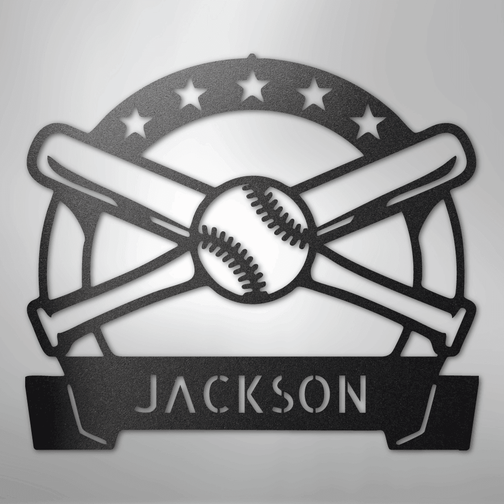 Play Ball Baseball Personalized - Steel Metal Sign Wall ArtCustomly Gifts