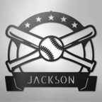Play Ball Baseball Personalized - Steel Metal Sign Wall ArtCustomly Gifts