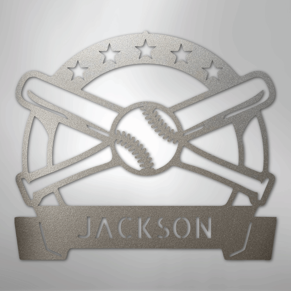 Play Ball Baseball Personalized - Steel Metal Sign Wall ArtCustomly Gifts