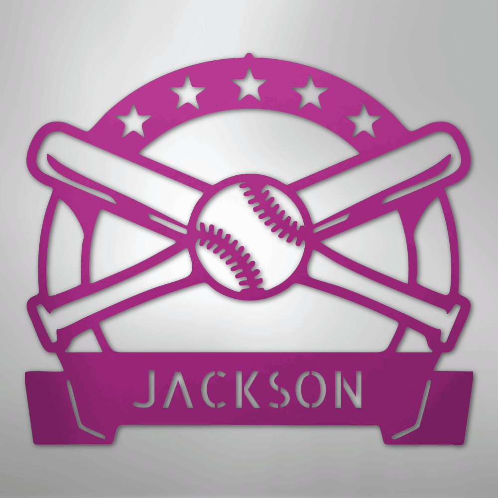 Play Ball Baseball Personalized - Steel Metal Sign Wall ArtCustomly Gifts