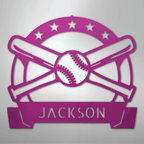Play Ball Baseball Personalized - Steel Metal Sign Wall ArtCustomly Gifts