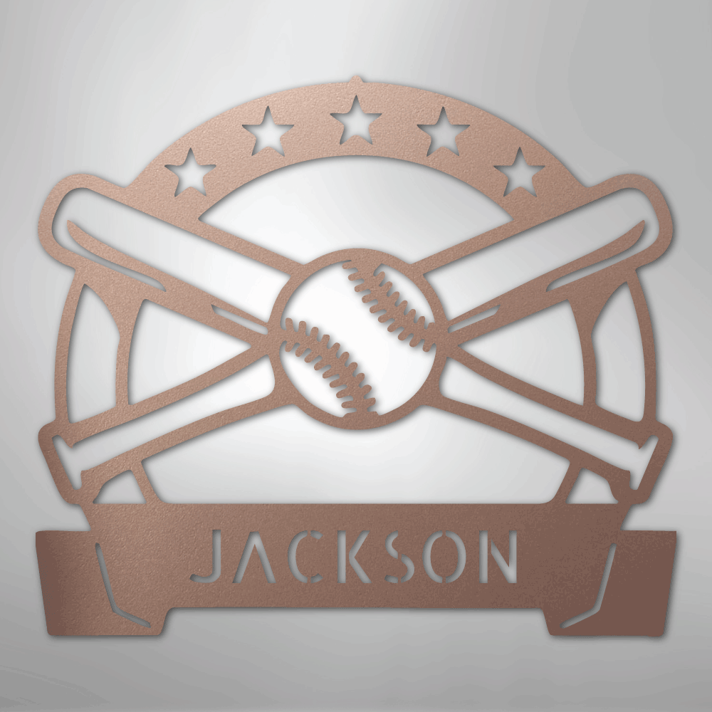 Play Ball Baseball Personalized - Steel Metal Sign Wall ArtCustomly Gifts