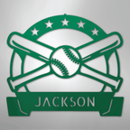Play Ball Baseball Personalized - Steel Metal Sign Wall ArtCustomly Gifts