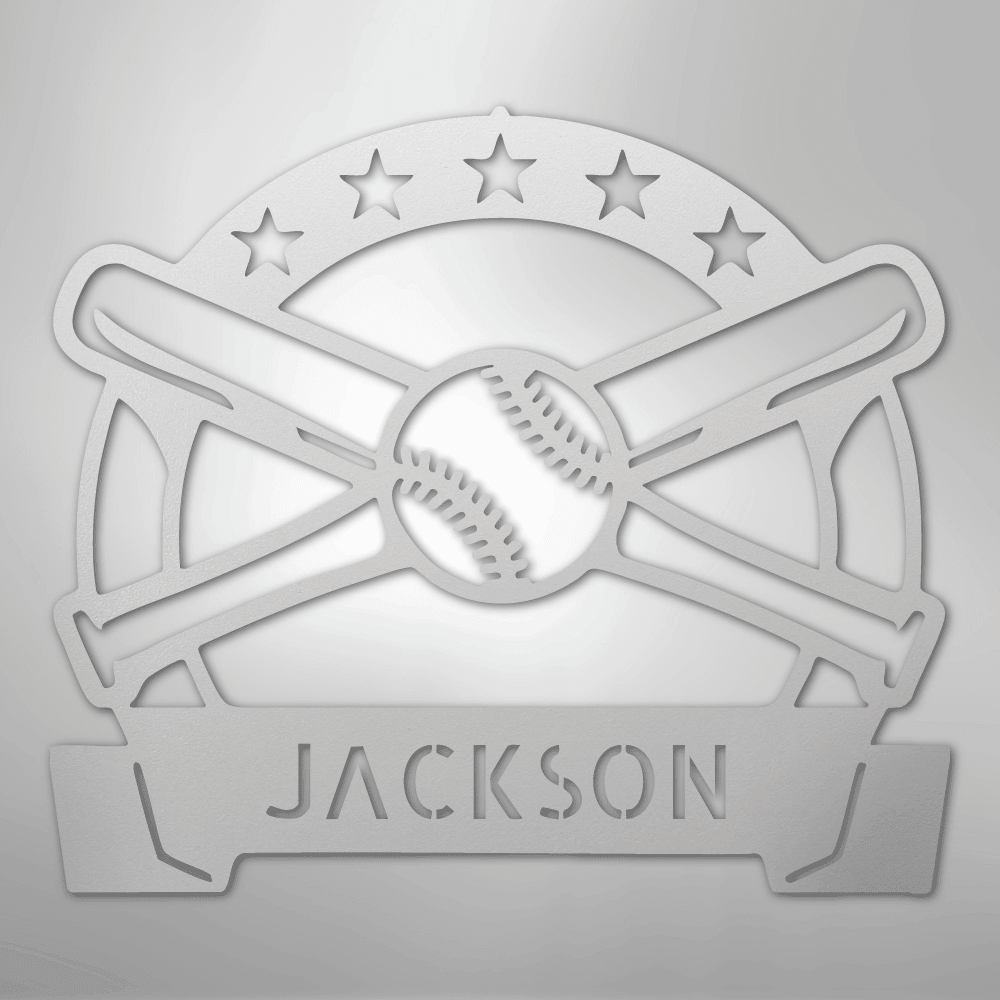 Play Ball Baseball Personalized - Steel Metal Sign Wall ArtCustomly Gifts
