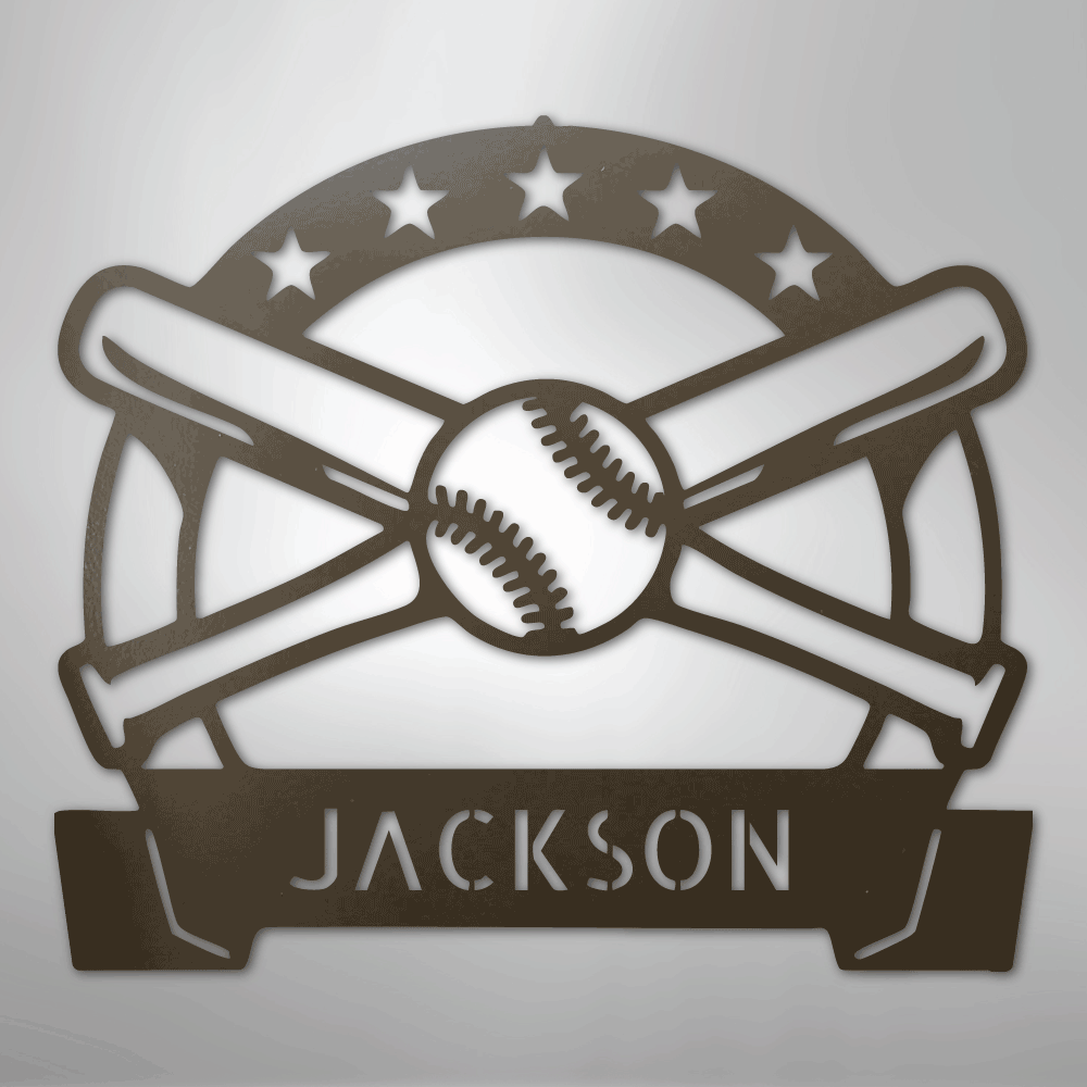 Play Ball Baseball Personalized - Steel Metal Sign Wall ArtCustomly Gifts