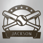 Play Ball Baseball Personalized - Steel Metal Sign Wall ArtCustomly Gifts