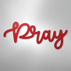 Pray Script - Steel Metal Sign Wall ArtCustomly Gifts