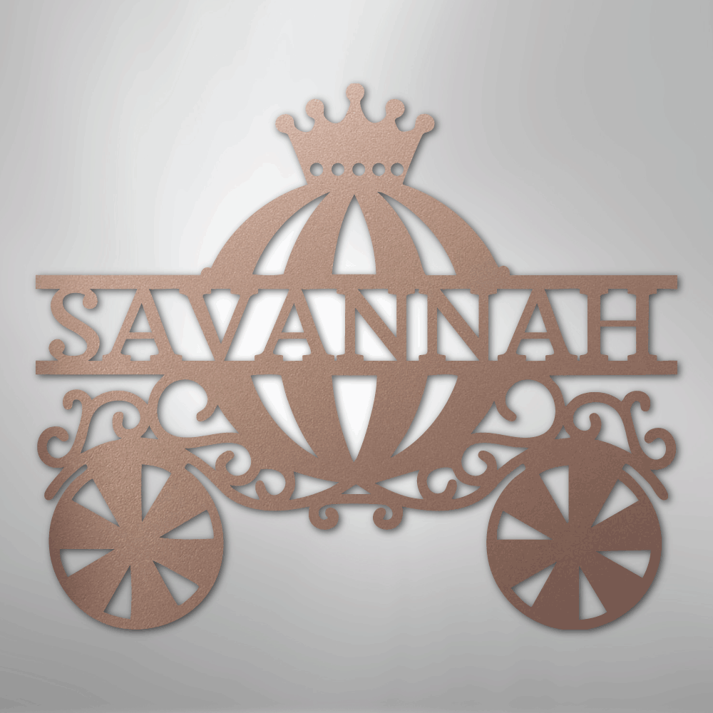 Princess Carriage Personalized Steel Metal Sign Wall ArtCustomly Gifts
