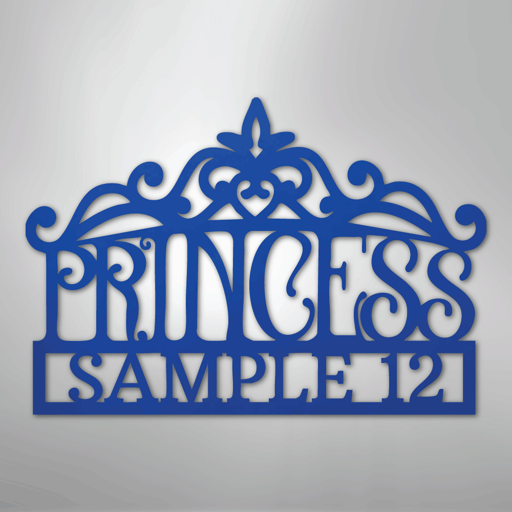 Princess Crown Personalized Steel Metal Sign Wall ArtCustomly Gifts