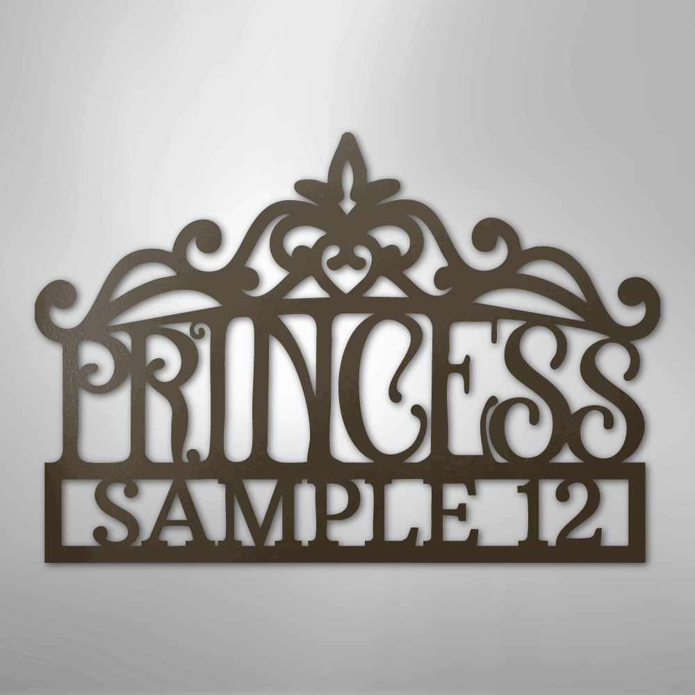 Princess Crown Personalized Steel Metal Sign Wall ArtCustomly Gifts