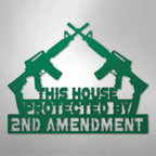 Protected by 2nd Amendment - Steel Metal Sign Wall ArtCustomly Gifts