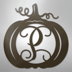 Pumpkin Initial Monogram Personalized Steel Metal Sign Wall ArtCustomly Gifts