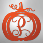 Pumpkin Initial Monogram Personalized Steel Metal Sign Wall ArtCustomly Gifts