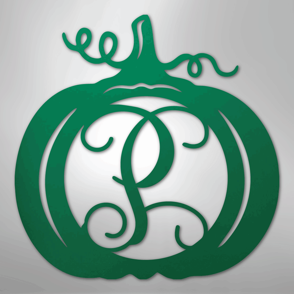 Pumpkin Initial Monogram Personalized Steel Metal Sign Wall ArtCustomly Gifts