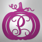 Pumpkin Initial Monogram Personalized Steel Metal Sign Wall ArtCustomly Gifts