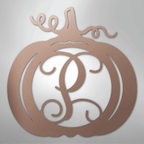 Pumpkin Initial Monogram Personalized Steel Metal Sign Wall ArtCustomly Gifts
