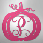 Pumpkin Initial Monogram Personalized Steel Metal Sign Wall ArtCustomly Gifts