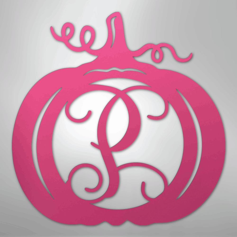 Pumpkin Initial Monogram Personalized Steel Metal Sign Wall ArtCustomly Gifts