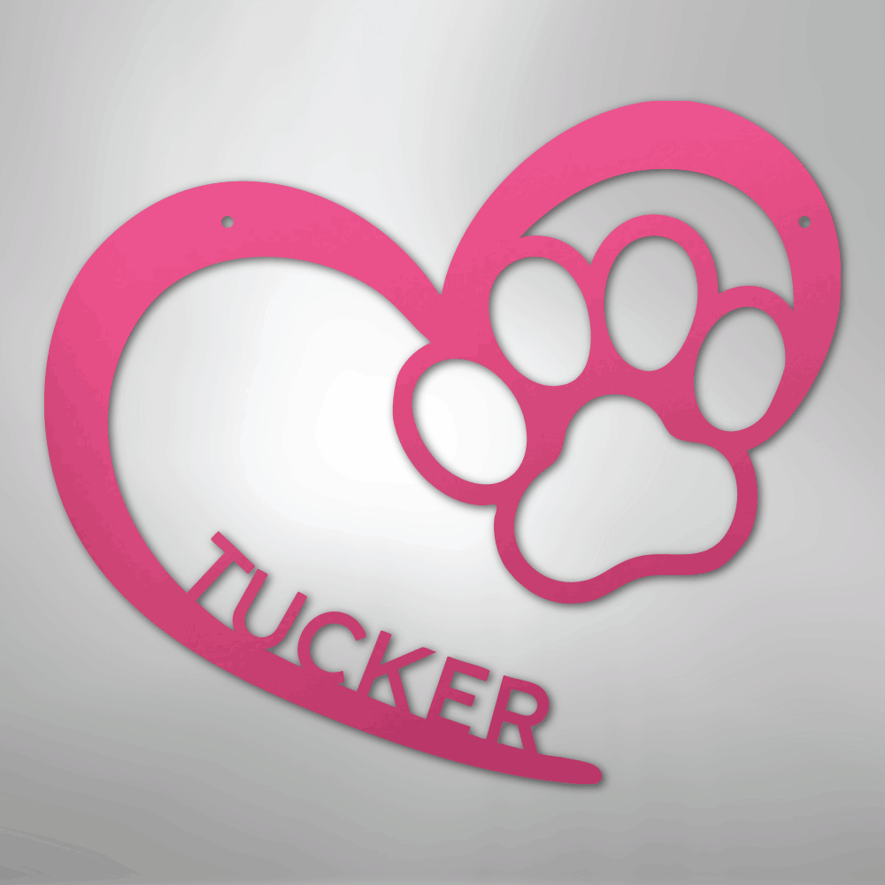 Puppy Love Personalized Steel Metal Sign Wall ArtCustomly Gifts