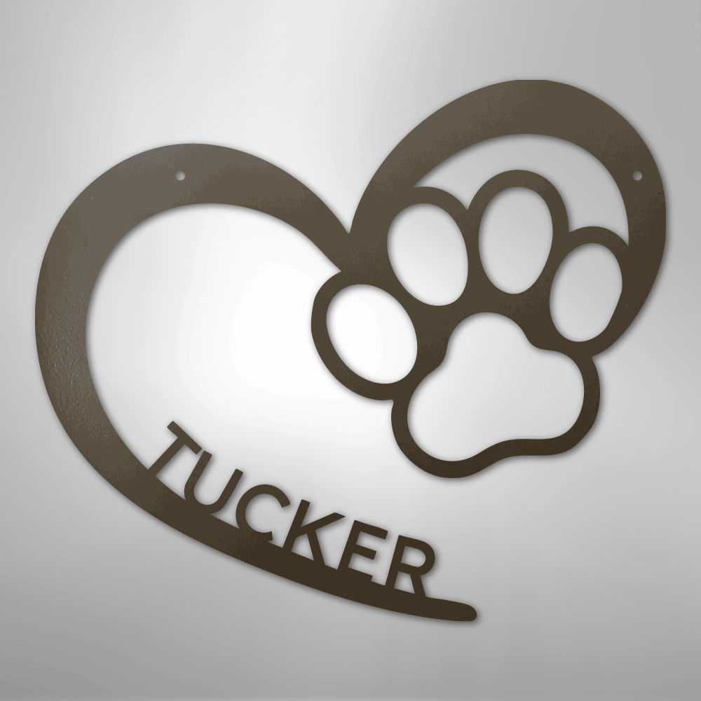 Puppy Love Personalized Steel Metal Sign Wall ArtCustomly Gifts