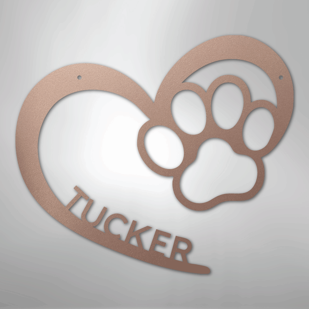 Puppy Love Personalized Steel Metal Sign Wall ArtCustomly Gifts