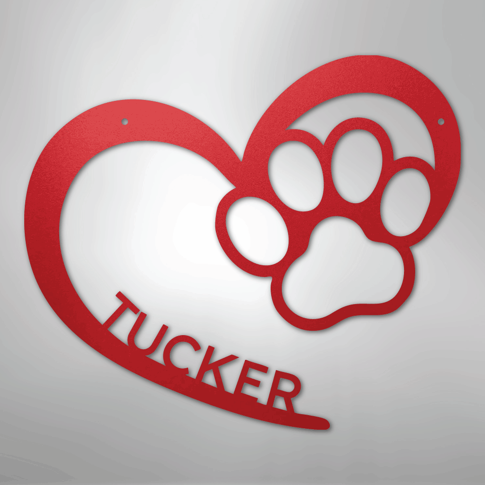 Puppy Love Personalized Steel Metal Sign Wall ArtCustomly Gifts