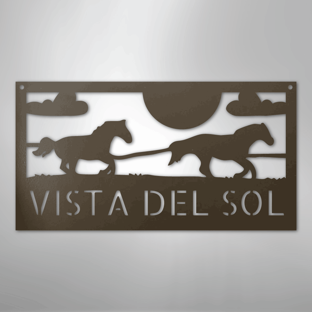 Racing Horses Personalized Steel Metal Sign Wall ArtCustomly Gifts