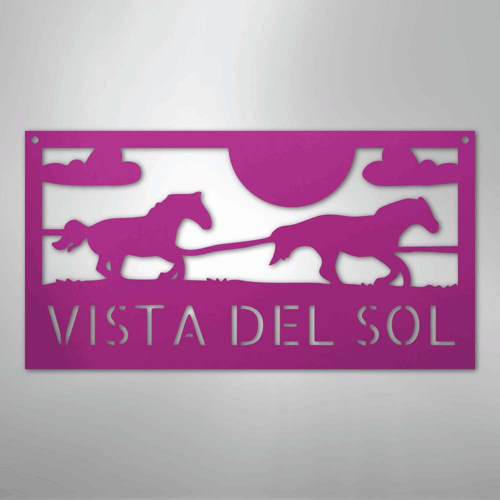 Racing Horses Personalized Steel Metal Sign Wall ArtCustomly Gifts