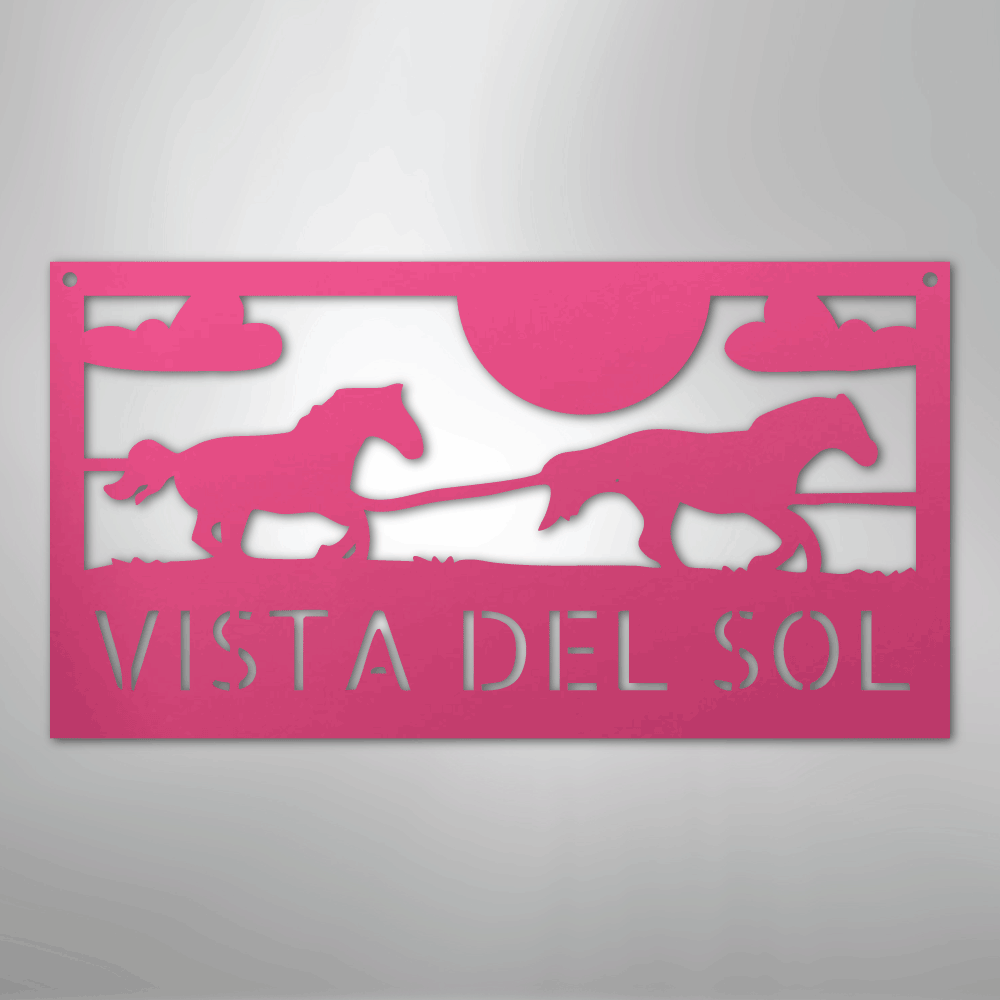 Racing Horses Personalized Steel Metal Sign Wall ArtCustomly Gifts