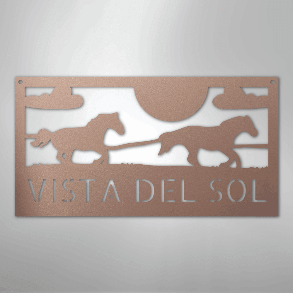 Racing Horses Personalized Steel Metal Sign Wall ArtCustomly Gifts