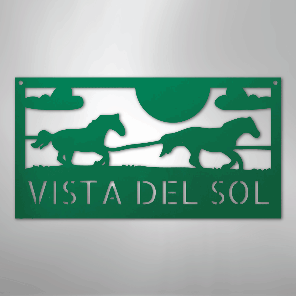 Racing Horses Personalized Steel Metal Sign Wall ArtCustomly Gifts