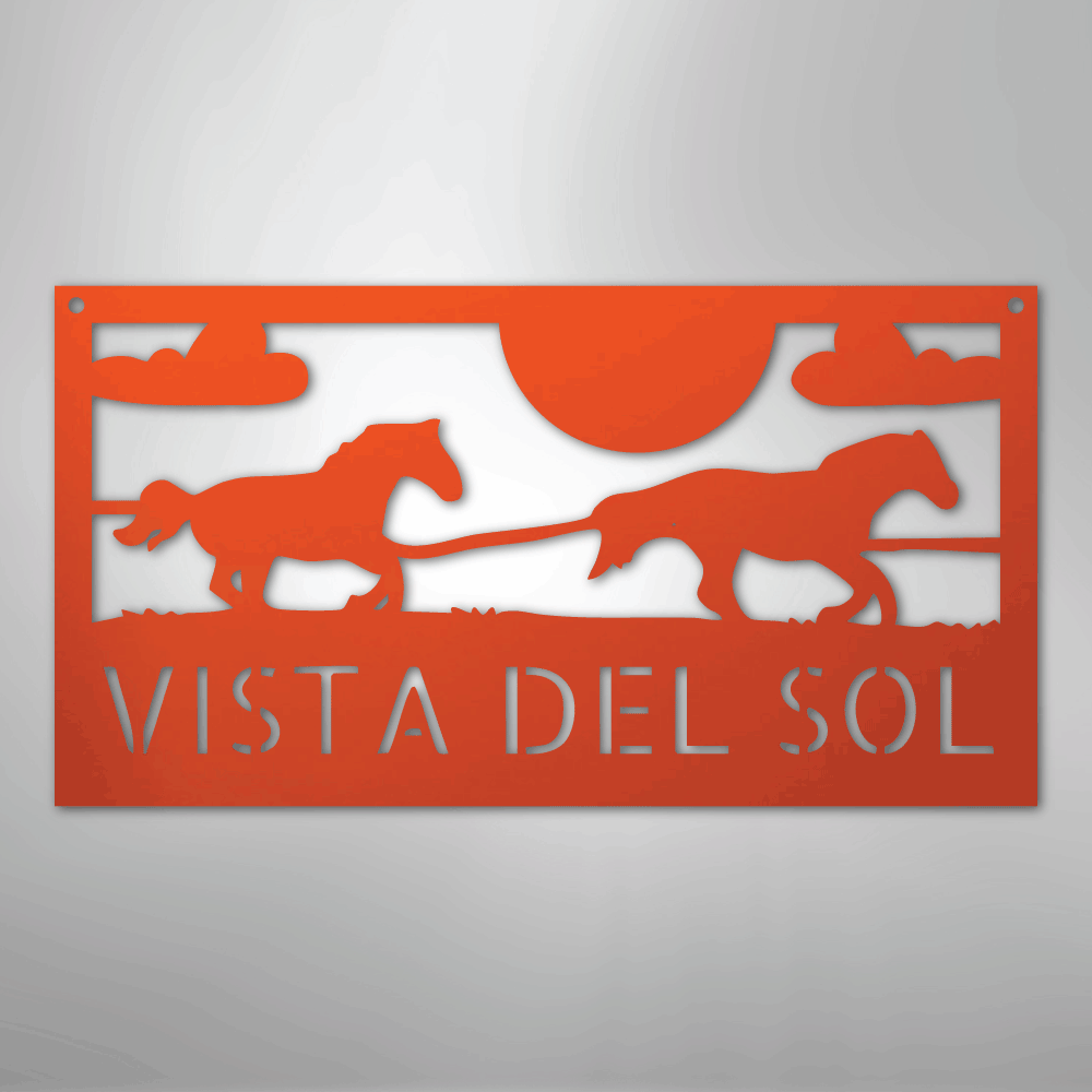 Racing Horses Personalized Steel Metal Sign Wall ArtCustomly Gifts